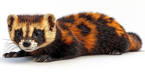 Obraz premium Adorable 3D Render of a Tayra, a Neotropical Mustelid