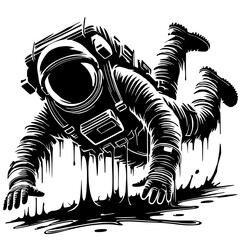 Astronaut silhouette vector design © Breck
