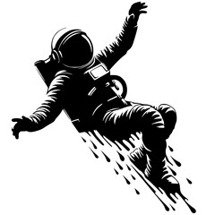 Astronaut silhouette vector design © Breck