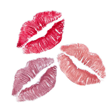 Naklejki kissing lipstick mark isolated on transparent background