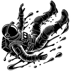 Astronaut silhouette vector design © Breck