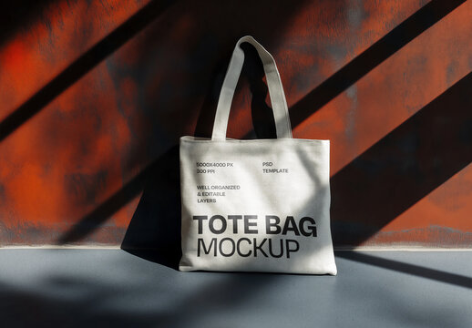 Tote Bag Urban Mockup for Packaging Design and Retail Branding
