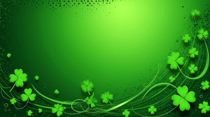 Lush Green Clover Swirls