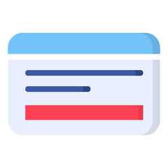 Credit card colorful vector flat glyph icon.