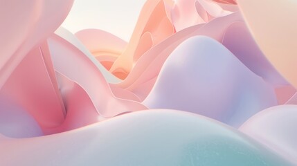 A soft gradient of pastel tones, transitioning from peach to aqua and lavender, creating a gentle, calming, and ethereal atmosphere