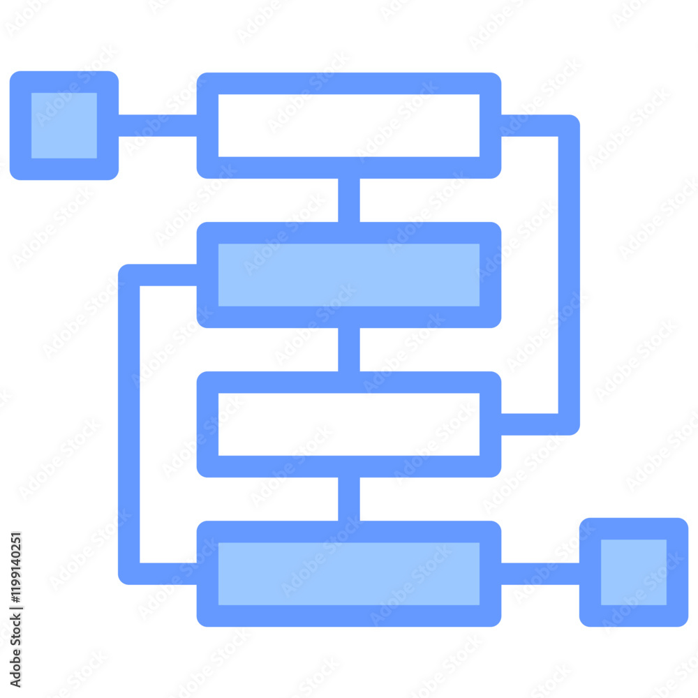 Aufkleber algorithm blue icon