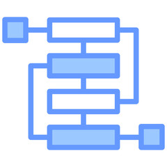 Fototapeta premium Algorithm Blue Icon