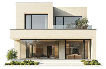 PNG Real contemporary suburb house architecture building plants.