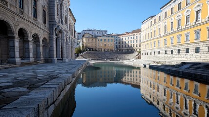 Fototapeta premium Ancient City Canal Reflections
