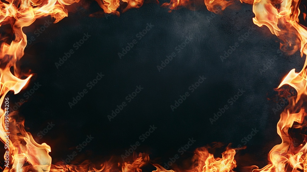 Poster dynamic fire background for creative projects studio setting digital content dark environment close-