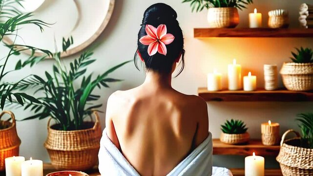 Serene Wellness Space with Natural Skincare and Aromatherapy
