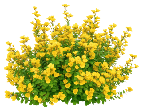 PNG Real yellow flower bushes plant green yellow flowers.