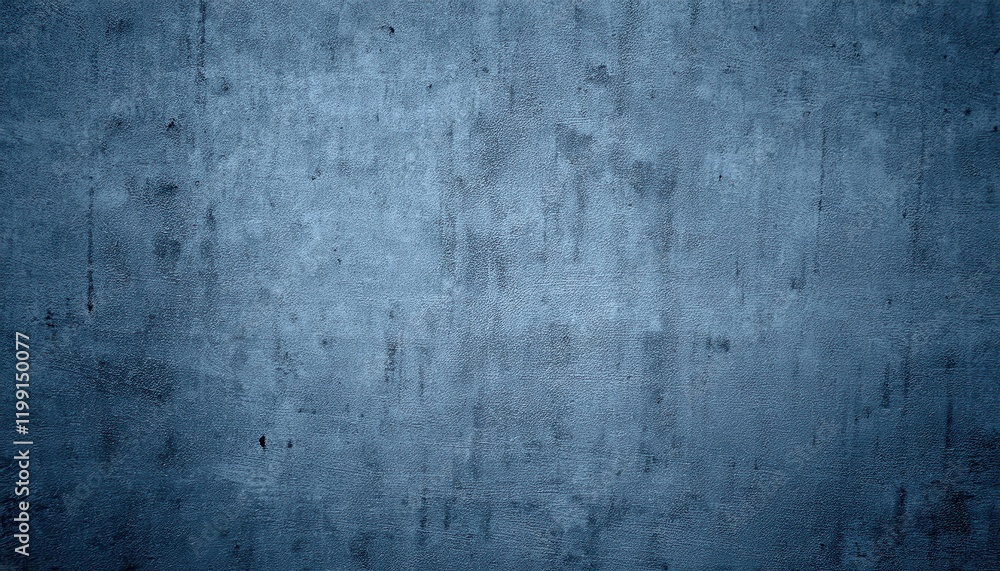 Aufkleber textured blue concrete wall with abstract grunge details and dark patches for background or graphic 