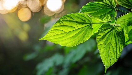 Fototapeta premium green leaves in sunlight