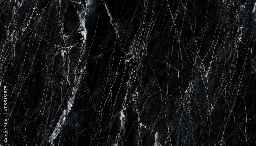 Poster black marble texture with white veining patterns for elegant background, design projects, luxury int