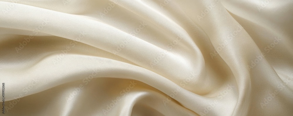 Poster soft beige textured fabric waves creating gentle abstract patterns.