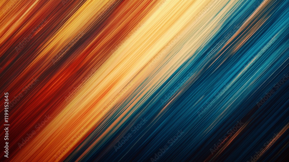 Aufkleber abstract diagonal lines in warm and cool tones.