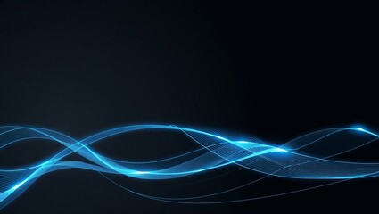 Futuristic Blue Wave Abstract Background isolated 