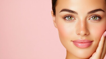 Obraz premium Close-up skincare woman portrait photography