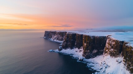 Winter Sunset Coastline