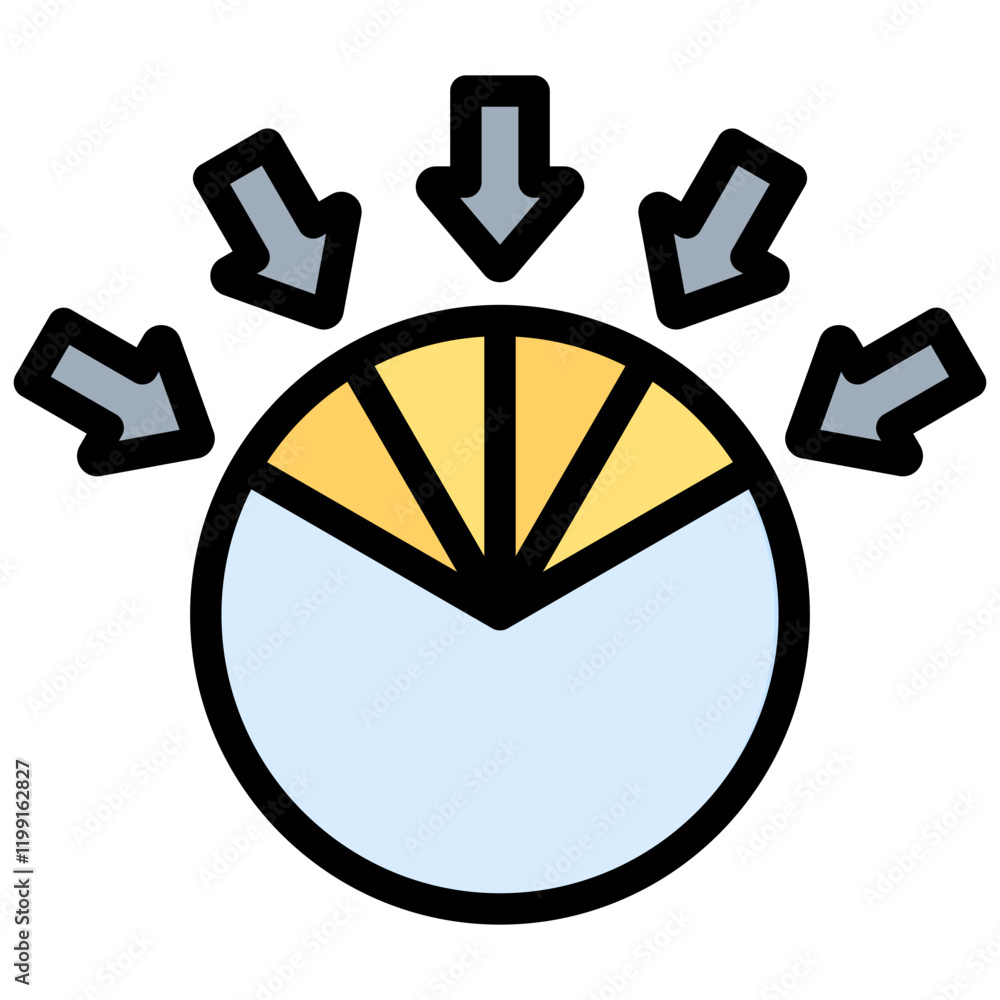 Poster Plumb Line Outline Color Icon