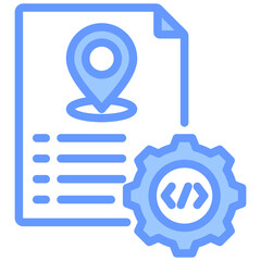 Geographic Information System Blue Icon