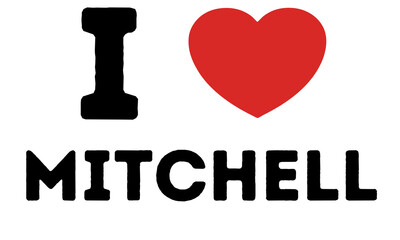 Obraz premium I Love Mitchell United States