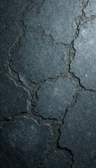 Obraz premium Rough, dark gray concrete floor with visible aggregate , shadowy, weathered