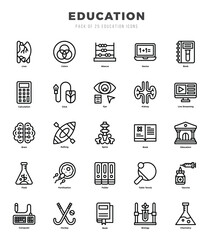 Fototapeta premium Education icon pack for your website. mobile. presentation. and logo design.