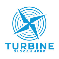windmill vector logo. elegant spinning turbine logo design template © PujiRahayu
