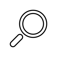 Search line icon. Magnifying glass outline icon, magnifier or loupe sign. Editable stroke.