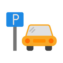 Parking flat icon