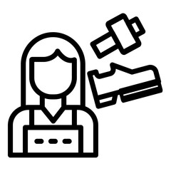 Shoe Maker Lady Icon