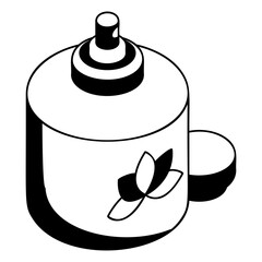 Hair Regrowth shampoo isometric vector icon, beauty and personal care symbol, cosmetic dermatology sign, body aesthetics stock illustration, Tonic, Serum and Ampoule  Container Spray concept