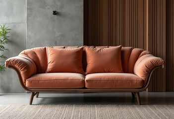 Commercial Furniture Set Featuring Chenille Sofa, Coffee Table with Industrial Chic Elements, Petal-Shaped Seating for Comfort and Modernity