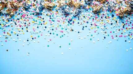 A lively array of colorful polka dots in various sizes scattered across a bright background, creating a playful and vibrant design