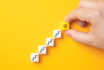 Steps leading to the goal. Emphasizing persistence, direction, and focus, this approach ensures...