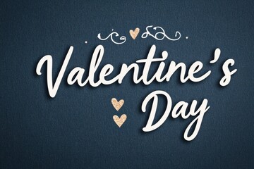 Fototapeta premium Celebrate love with a whimsical a adorned with Valentine's Day hearts, set against a serene blue backdrop, radiating joy and affection.