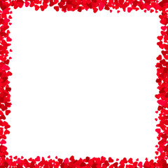 Obraz premium Red hearts Valentine day frame background