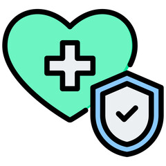 Obraz premium Insurance Outline Color Icon