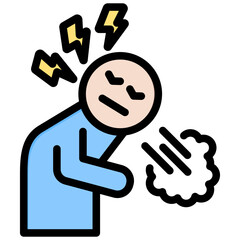 Overexertion Outline Color Icon