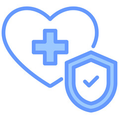 Obraz premium Insurance Blue Icon