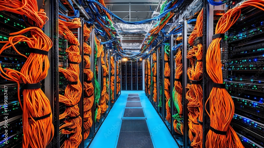 Poster intricate network infrastructure: a glimpse into a modern data center