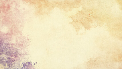 Abstract watercolor aesthetic horizontal background. Hand drawn vector splatter texture. Brush stroked painting pastel color watercolour