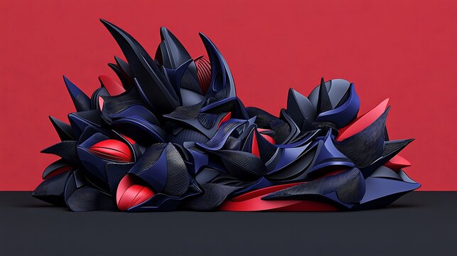 A bold design with sharp, glowing abstract lines overlapping in a rhythmic and energetic flow