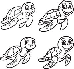 Playful Colorful Turtles for Kids Designs