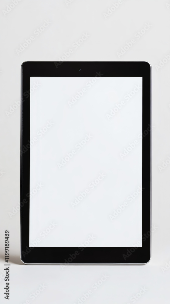 Poster modern portable device with empty display, ideal for showcasing apps, websites or designs