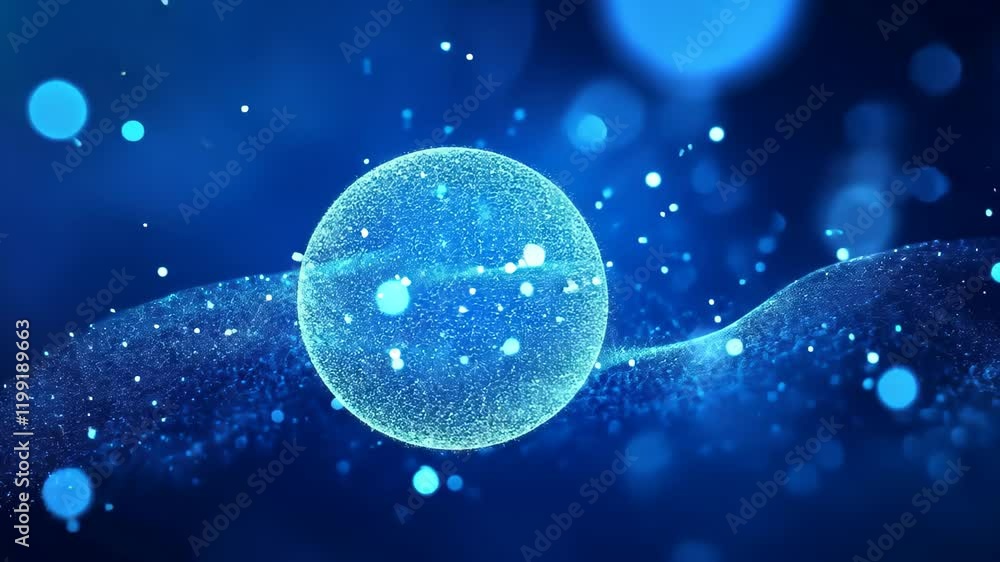 Poster captivating blue glow particle background for high definition digital art and design projects, glow 