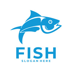 Fish logo vector template. abstract fish logo design
