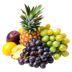 Mixed fruit arrangement with pineapple and grapes